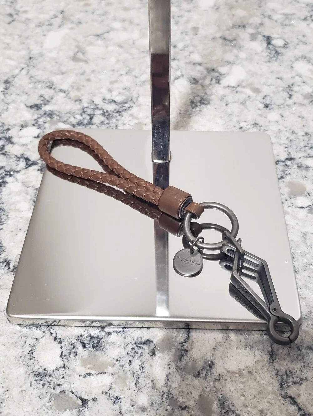 Bottega Veneta Intrecciato Braided Leather Keychain